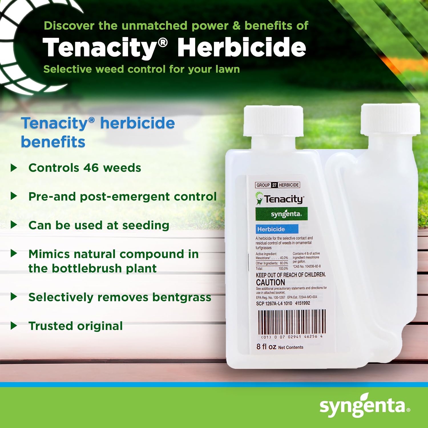 Tenacity Turf Herbicide - 8 Ounces (Packaging May Vary)