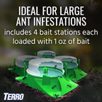 Terro T1804-6 Outdoor Ready-To-Use Liquid Ant Bait Killer And Trap - Kills Common Household Ants - 4 Bait Stations | Ready-To-Use Ant Killer Traps, Kills Common Household Ants Including Acrobat, Crazy, Ghost And Little Black Ants
