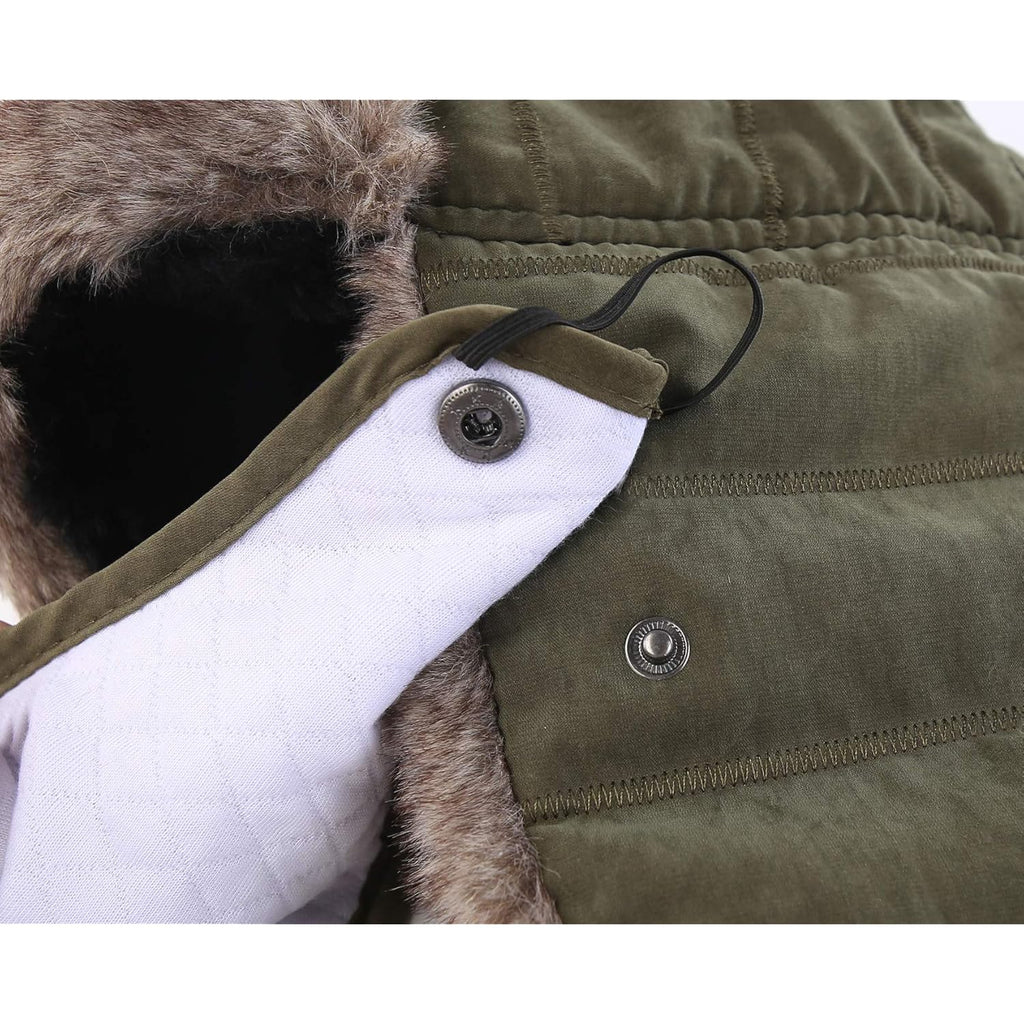 Connectyle Men's Trooper Trapper Hat Warm Winter Hats with Removable Face Mask Earflaps Faux Fur Hunting Outdoor Hat