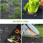 Whonline 75 Pack Landscape Staples 4 Inch, Galvanized Garden Stakes U-Shaped Sod Landscaping Fabric Pins Yard Ground Staples For Gardening Lawn Turf Securing Irrigation Pipe Hose Plant Cover