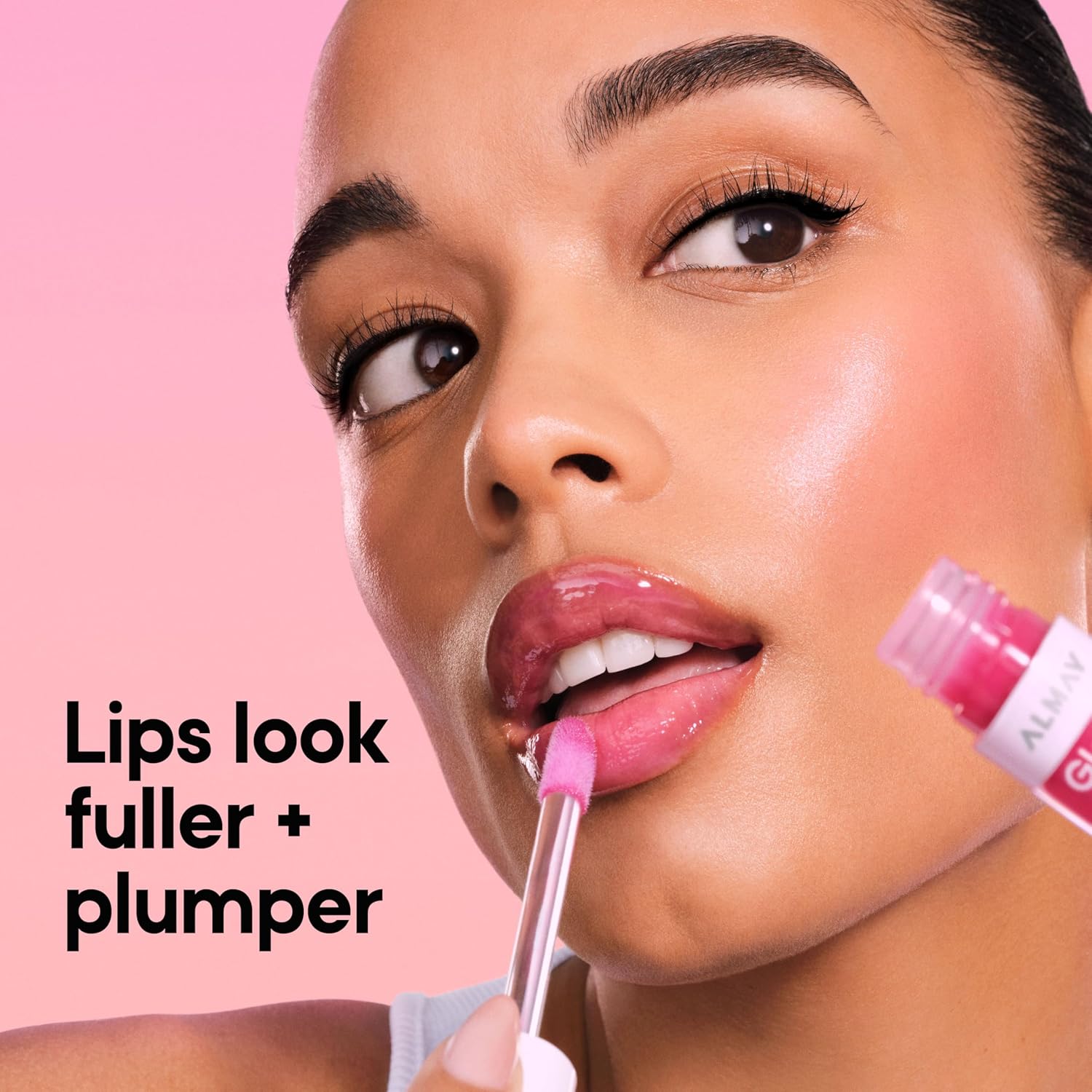 Almay Gleam Big™ Lip Serum, Hydrating and Moisturizing, Hypoallergenic Lip Gloss, Non-Sticky, 400 Berry Excited, 0.13 fl oz