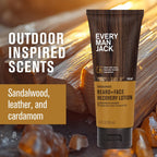 Every Man Jack Beard + Face Recovery Lotion-Moisturizes Relieves Dry Skin and Beard Itch - Light Sandalwood Scent-Made w/Naturally Derived Ingredients like Coconut Oil, and Witch Hazel-3.2oz(2 pack)