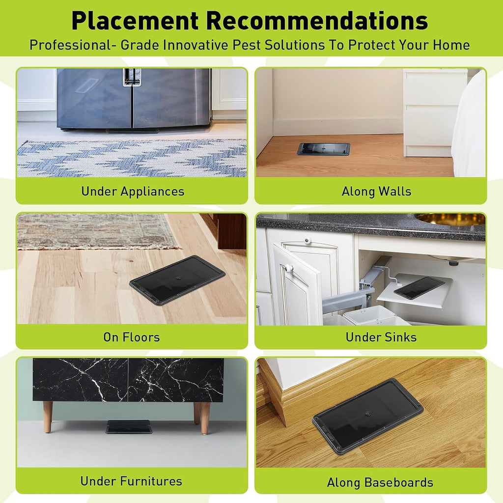 Pelrayt Glue Mouse Traps Indoor For Home, Rat Trap-12 Pack, Large Heavy Duty Glue Traps For Safe Home Pest Control. Pre-Scented, Non-Toxic Sticky Boards For Mice, Rats & More. Easy To Use