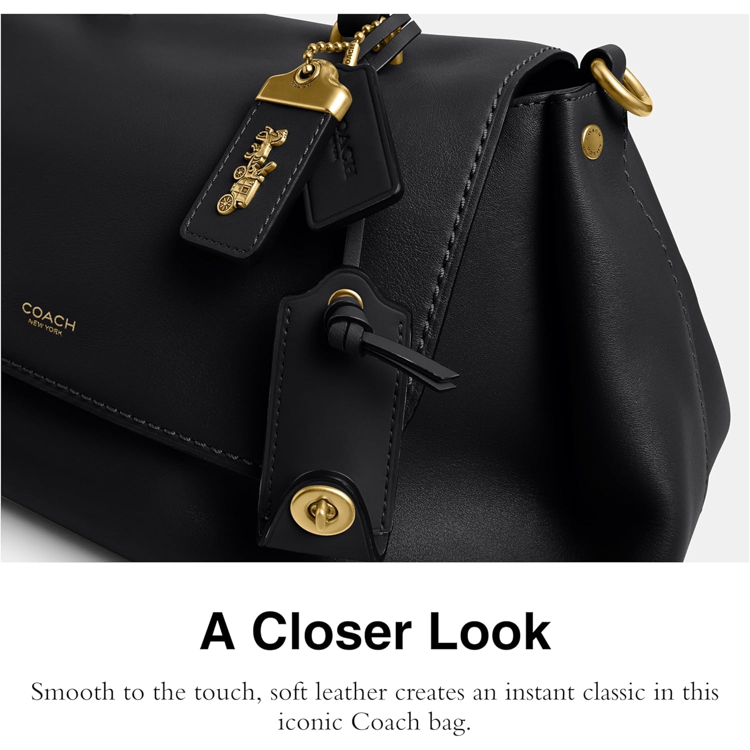 COACH womens Slouchy Rogue Top Handle Bag