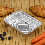 Aluminum Pans with Lids (60 Pack, 8.5"×6") 2.25 LB Capacity Foil Pans with Lids - 60 Pans and 60 Cardboard Covers - Disposable Food Containers Tin Foil Pans for Baking, Meal Prep,Storage and Freezer