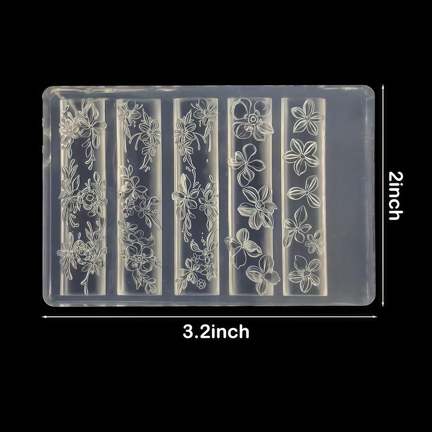3D Flowers Nail Mold Silicone Nail Tools Spring Flower Nail Charms Resin Molds Nail Art for Accessories Nail Supplies