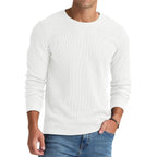 Nitagut Mens Waffle Crewneck Shirts Slim Fit Long Sleeve Casual T-Shirt
