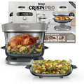 Ninja Crispi Pro 6-In-1 Glass Air Fryer | With Nontoxic, 6Qt & 2.5Qt Containers & Lids | Microwave, Freezer, Dishwasher Safe | 450°F Max Temp | 1800 Watt | Bone | As101Lg