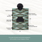 Nomadix Changing Poncho - Quick Dry & Absorbent Hooded Surf & Swim Poncho - Sewn Sides For Private Changing - Front Pocket Storage - Made From Post-Consumer Recycled Materials