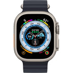 Apple Watch Ultra [Gps + Cellular 49Mm] Titanium Case With Midnight Ocean Band, One Size (Renewed)