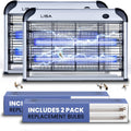 Liba Electric Bug Zapper 2-Pack Indoor Insect Killer 2800V With 4 Bulbs | 2800V Grid Kills Flies And Mosquitoes,Mosquito Killer And Repellent, Includes 4 Bulbs, Removable Washable Tray, Easy-To-Clean