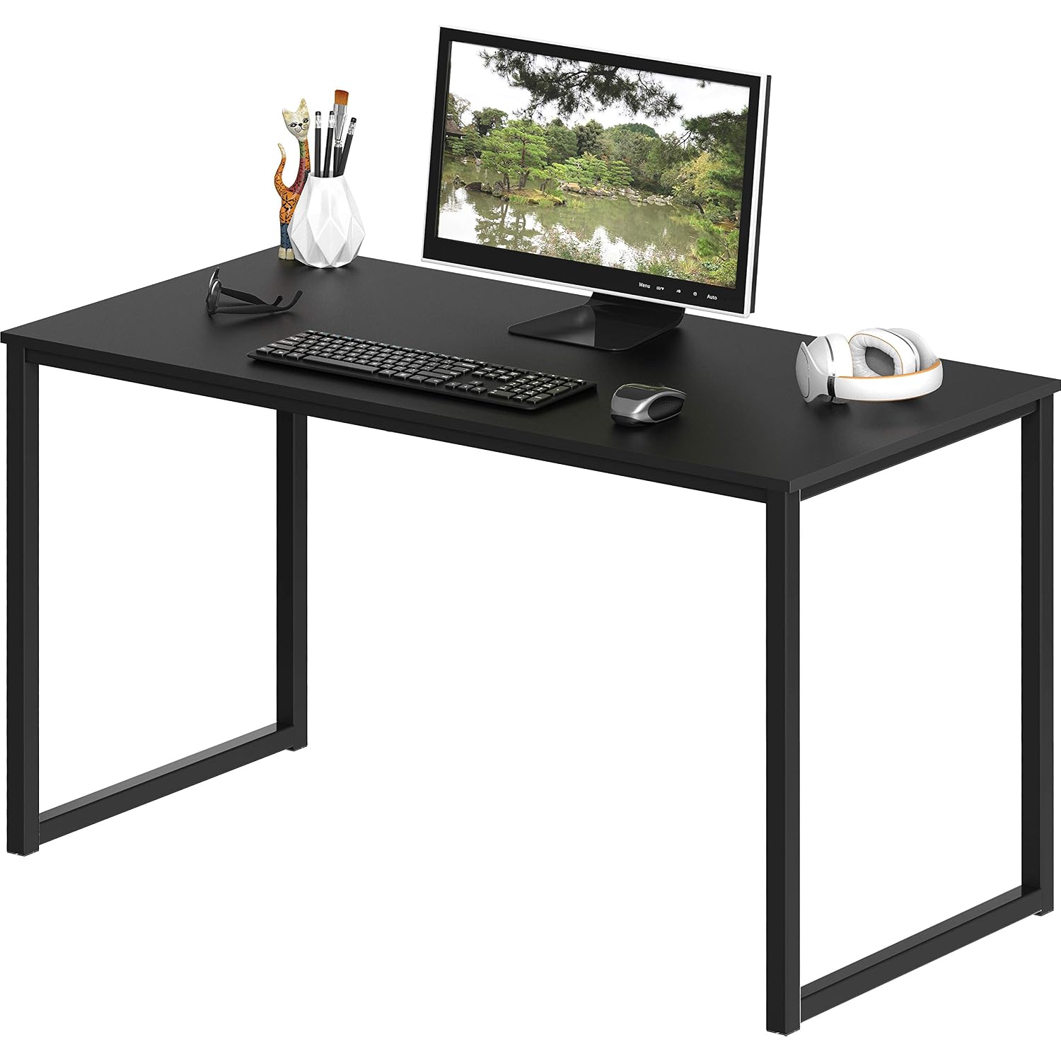 Shw Mission 40-Inch Home Office Computer Desk, Black