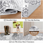 HEBE Hallway Runner Rug 2'x6' Washable Vintage Kitchen Rugs Non Slip Laundry Rug Runner Distressed Boho Floor Carpet Runners for Hallways Entryway Laundry Room Kitchen Bathroom