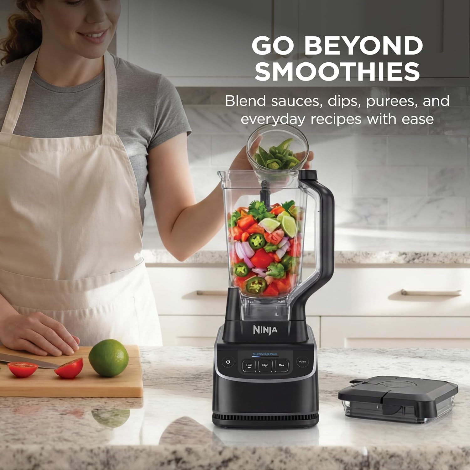 Ninja Ultracrush Professional Blender | 1000W Power, Xl 72-Oz.* Pitcher | Total Crushing Technology | 3 Manual Speeds For Smoothies, Sauces & More | Full-Size Countertop | Black | Bp201 (2026)