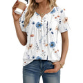 Zeagoo Womens Summer Tops 2026 Short Sleeve Shirts V Neck Pleated Tunic Tops Work Blouses Business Casual Outfits S-3Xl