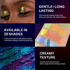 Charmacy Liquid Duochrome Eyeshadow, Metallic Eye Looks, Long Lasting Glitter Eye Shadow Sets Metallic Pigments, Quick Drying, Sparkling Shiny Eye Makeup For Beginners, 1.6G (#04)