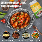 Olesbur 30 Count Slow Cooker Liners, 13"X21", Fits 3-8 Quarts, Disposable Pot Liners Compatible With Crockpot, Oval Large Size, Bpa-Free Cooking Bags, Kitchen Accessories, Cook With Ease