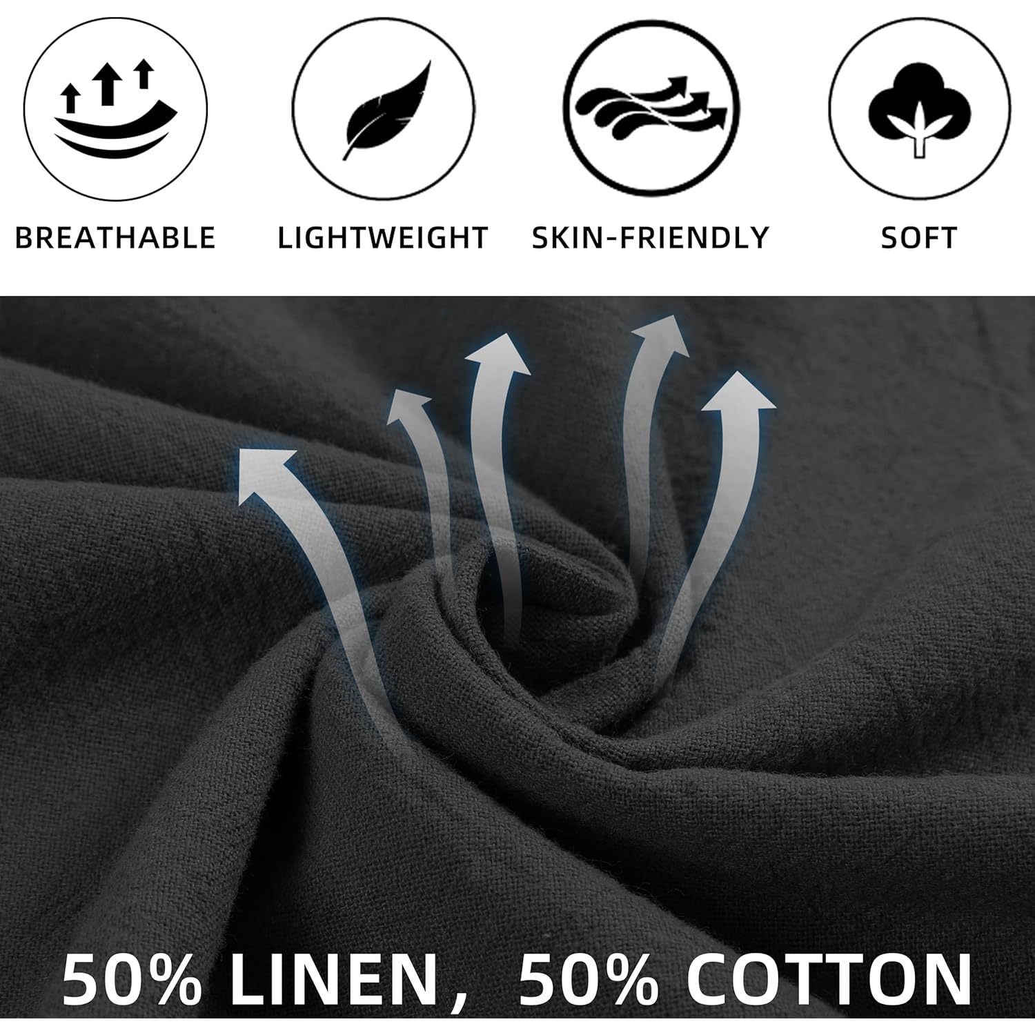 Linen Shorts for Women High Waisted Wide Leg Drawstring Ruffle Summer Beach Casual Loose Flowy Shorts with Pockets