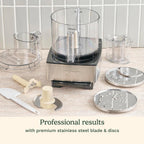 Cuisinart Food Processor, 14-Cup Vegetable Food Chopper for Mincing, Dicing, Shredding, Puree & Kneading Dough, 720-Watt Motor, Stainless Steel, DFP-14BCNY