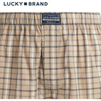 Lucky Brand Mens Boxer Shorts - 3 Pack Soft Cotton Relaxed Fit 4” Inseam Mens Underwear Boxers With Functional Fly