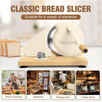 vanerepok Manual Bread Slicer for Homemade Sourdough Bread Versatile Hand Crank Bread Slicer for Sourdough Crusty Bread Etc Stainless Steel Slicers Adjustable Width for Homemade & Commercial Use