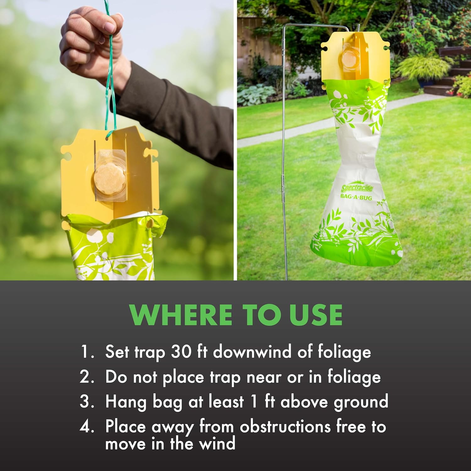 Spectracide Bag-A-Bug Japanese Beetle Trap Bundle, 1 Dual Lure System With 2 Replacement Lure Refills