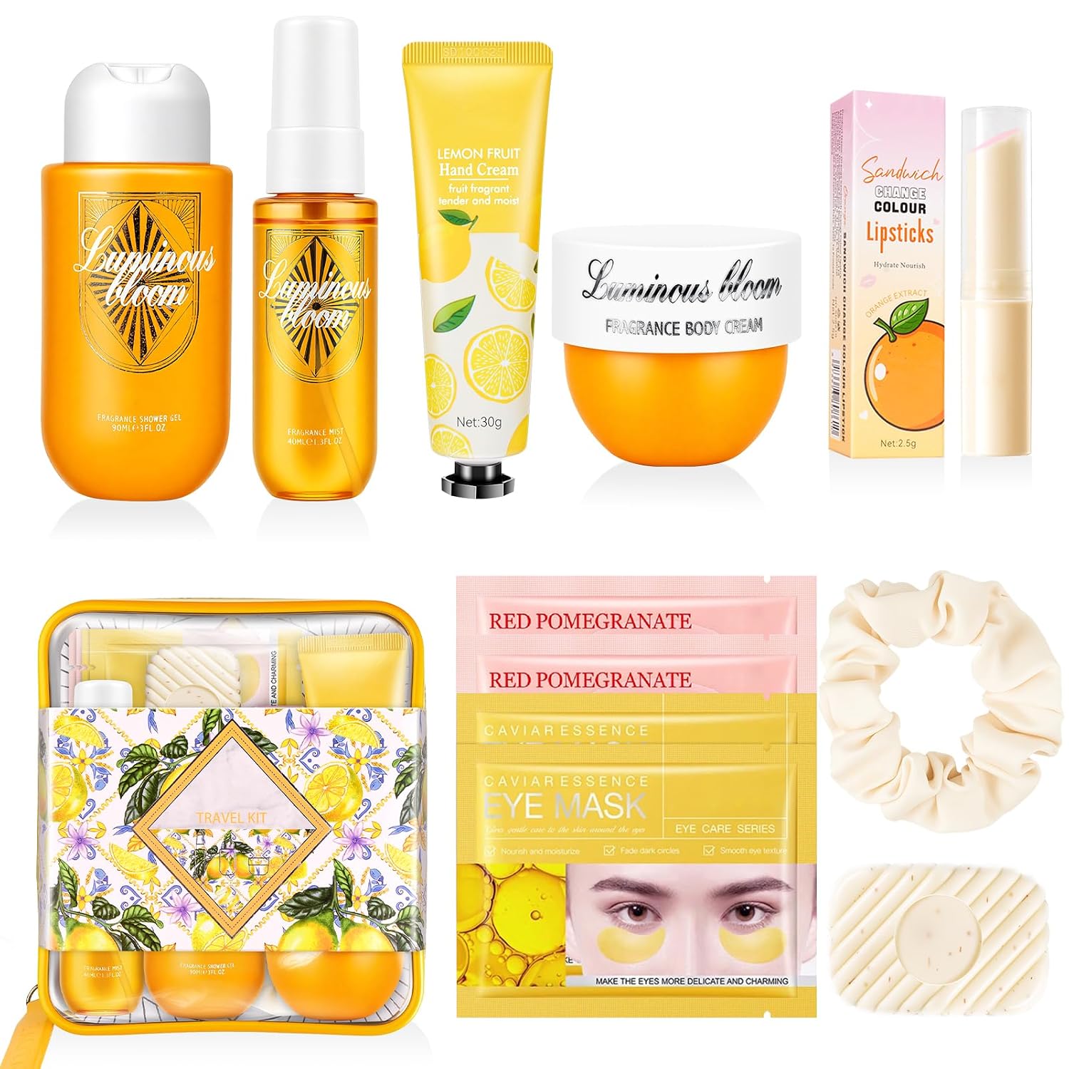 Gifts For Women Skin Care Set, 11 Pcs Skincare Kit For Women Gift Complete Travel -Size Spa Kit Skincare Gift Set Teens Birthday Galentines Day Party Favors Valentines Mothers Day Gift