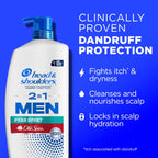 Head & Shoulders Mens Anti-Dandruff Shampoo And Conditioner With 1% Pyrithione Zinc, Old Spice Pure Sport Men'S 2-In-1 Twin Pack, Shampoo For Men, 31.4 Fl Oz Each