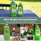 Tiki Clean Burn Mosquito Repellent Torch Fuel – 1/2 Gallon (64 Oz.), Smokeless & Low-Soot Citronella, Mosquito Repellent, Plant-Based Formula For Outdoor, Patio, Garden & Backyard Torches