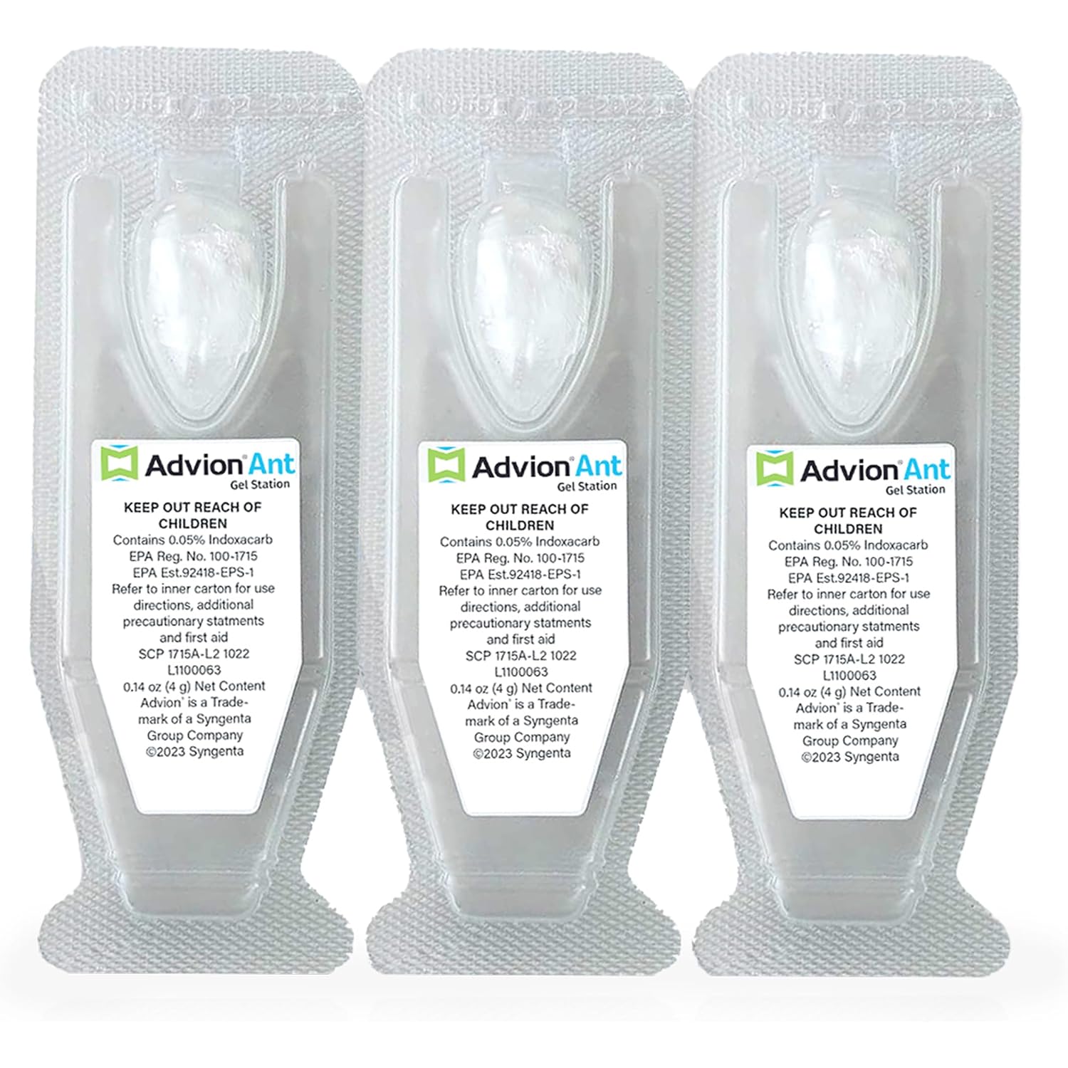 Syngenta Advion Ant Gel Station Insecticide, Ready-To-Use Gel Bait With The Active Ingredient Indoxacarb, Ant Bait For Use Indoor And Outdoor, 1 Box (3 Total Stations)