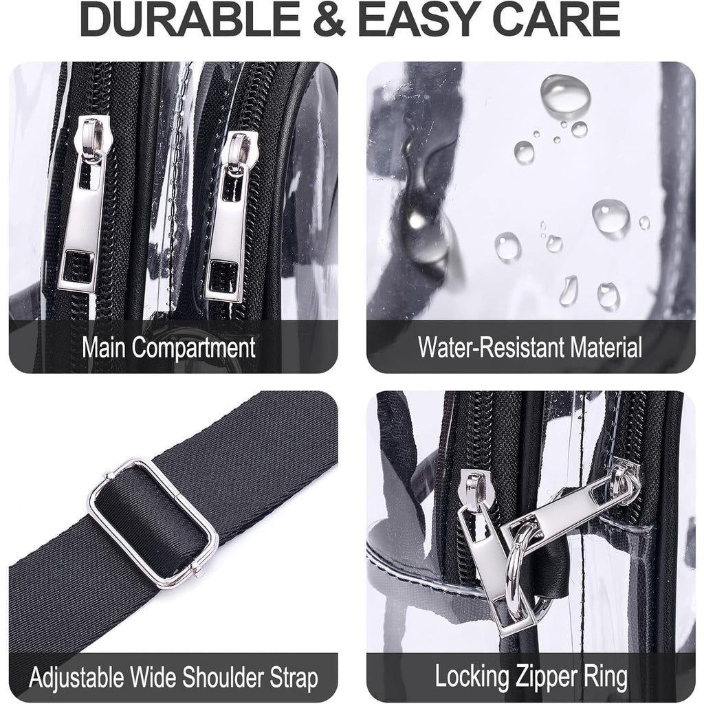 Clear Bag For Stadium Events, Stadium & Concert Approved Clear Sling Crossbody Purse For Women & Men