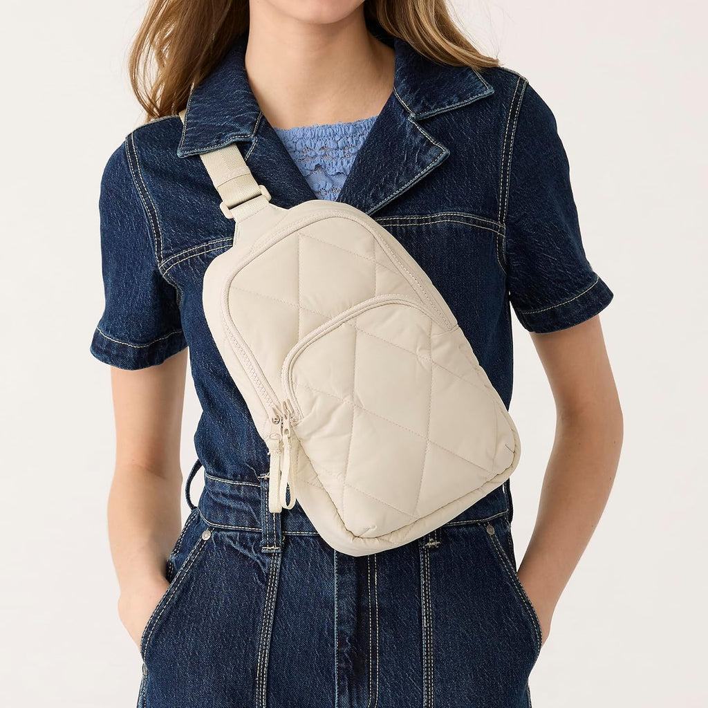 Vera Bradley Women'S Featherweight Lorman Sling Backpack, Pumice Stone, One Size