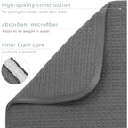 S&T Inc. Dish Drying Mat Xl, 18” X 24”, Absorbent Microfiber Kitchen Counter Mat, Dish Drying Pad For Dishes, Utensils, Pots And Pans, Extra Large, Charcoal
