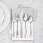 Amazon Basics Stainless Steel Dishwasher Safe Dinner Forks with Scalloped Edge, Well-Balanced Weight, Silver, Pack of 12