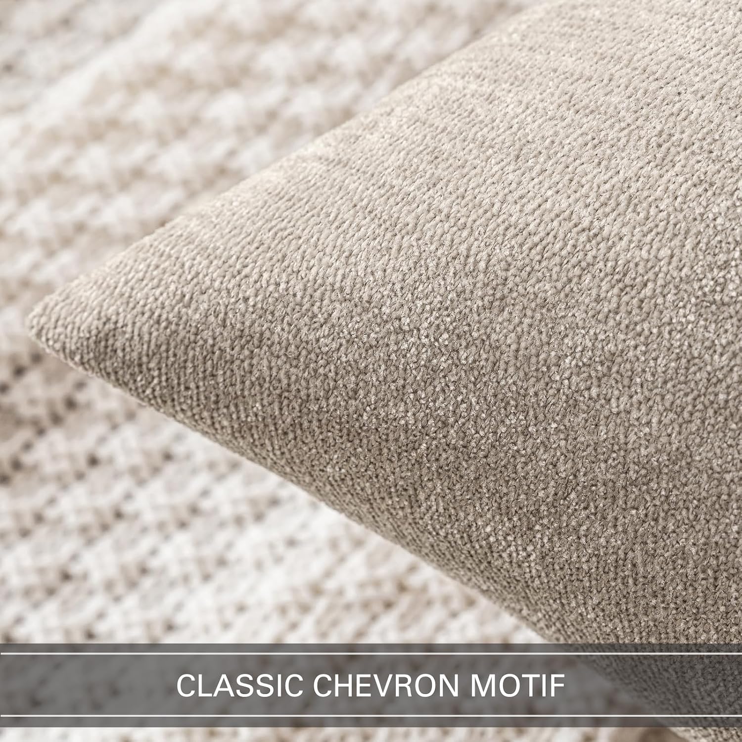 Miulee Pack Of 2 Beige Decorative Pillow Covers 18X18 Inch | Soft Chenille Couch Throw Pillows Farmhouse Cushion Covers For Home Decor Sofa Bedroom Living Room