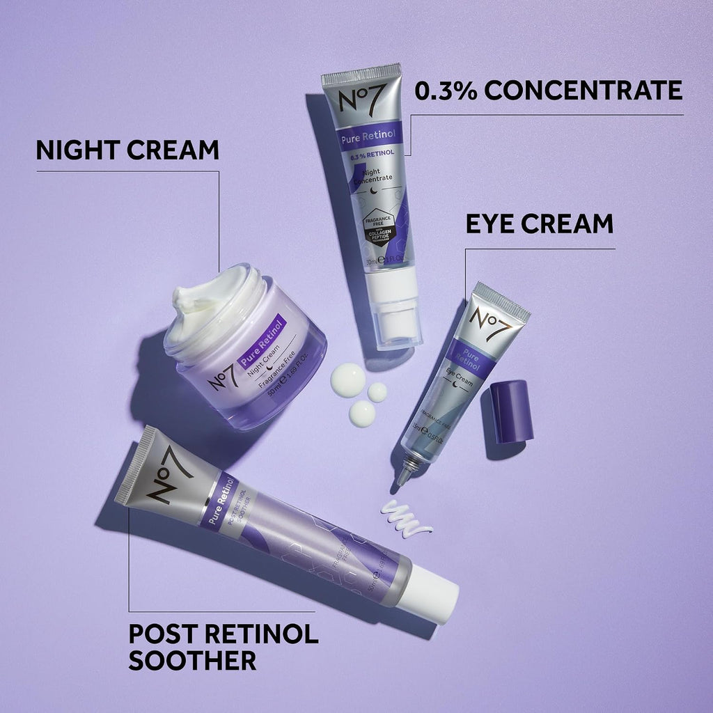 No7 Pure Retinol Eye Cream - Under Eye Cream For Wrinkles, Fine Lines & Puffiness With 0.5% Retinol - Infused With Shea Butter To Smooth And Hydrate Skin (0.5 Oz)
