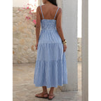 Anrabess Womens Summer Midi Dresses Casual Striped Plaid Sleeveless Flowy Maxi Dress 2026 Beach Vacation Sundress