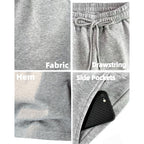 Men’S Baggy Sweat Shorts Above The Knee, Casual Gym Y2K Loose Fit Shorts With Drawstring Waist