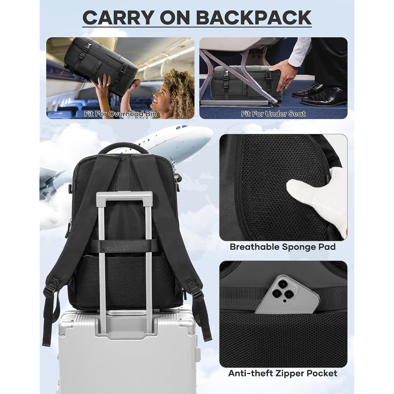Coofay Vacuum Backpack Travel With Pump Vacpack Travel Backpack With Vacuum System Mochila De Viaje Compresion Al Vacio Easyvacpack Airbag Backpacks For Traveling Carry On Luggage