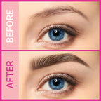 Imethod Microblading Eyebrow Pen - Eyebrow Pencil Magical 2-In-1 Dual-Ended Eye Brow Pencils For Women With 4-Fork-Tip & Precise Brush-Tip Create Natural Hair-Like Brows, Last All-Day, Dark Brown