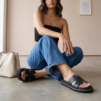 Cushionaire Crisp Women’S Slide Sandal – Faux Leather Cutout Slip-On With Artisan Stitching & Memory Foam, Wide Widths Available