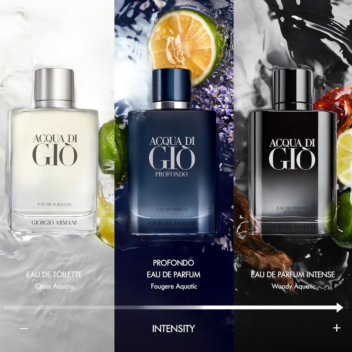 Armani Beauty - Acqua di Giò - Eau de Parfum Intense - Cologne for Men - Woody Fruity Fresh Men’s Fragrance - With Bergamot, Acquatic Accord, Woody & Ambery Notes
