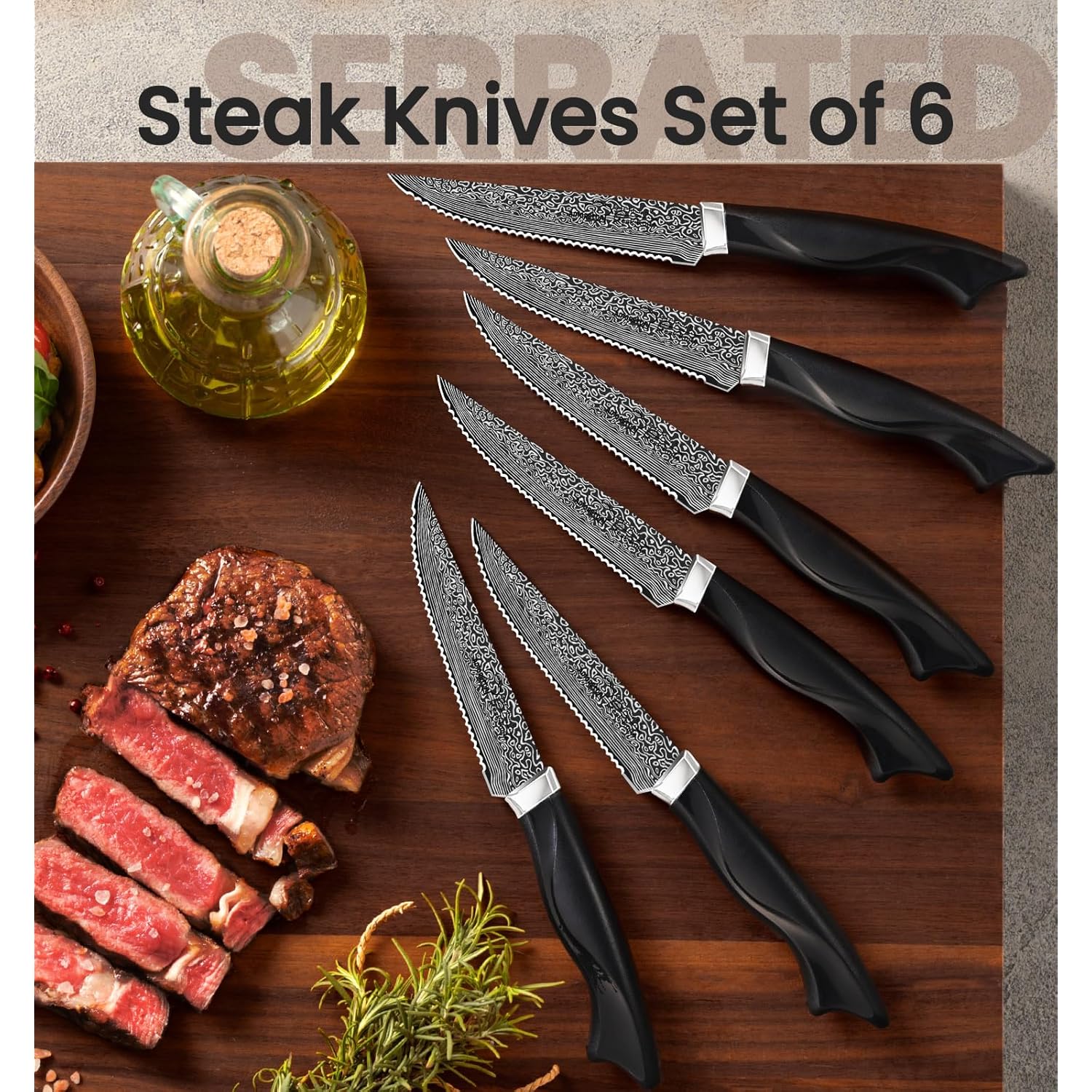 Knife Set, 15 Pieces Kitchen Knife Set with Built in Sharpener, High Carbon German Stainless Steel Knife Block Set, Dishwasher Safe, Mothers Day Gifts