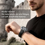 Strap For Omega X Swatch Moonswatch Watch 20Mm,Folding Buckle Lunar Soil Texture Band Compatible Omega Swatch Moonswatch Speedmaster,Curved No Gap Replacement Strap For Men Women