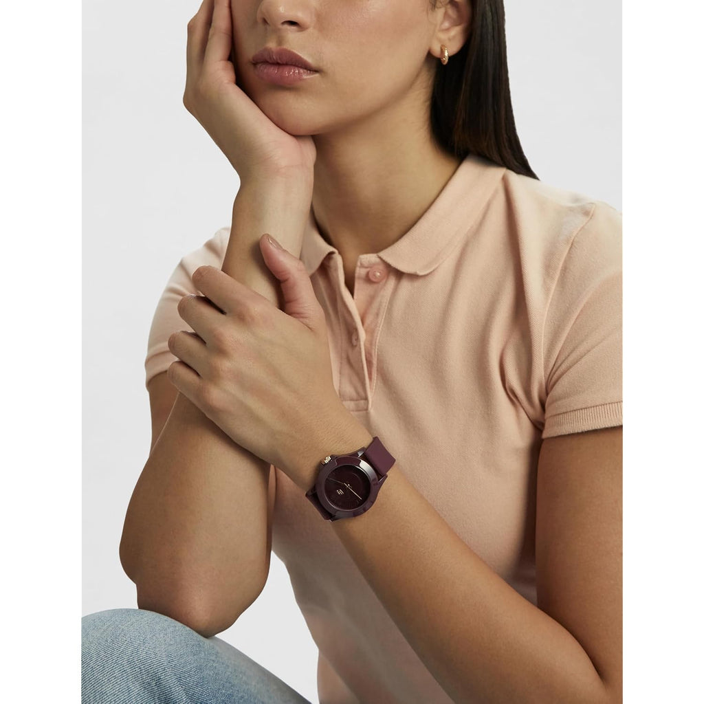 Skechers Women'S Rosencrans Analog Burgundy Silicone Watch (Model: Sr6344)