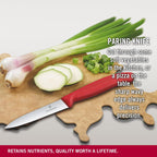 Victorinox VIC-6.7731 Swiss Classic Paring 4" Serrated Spear Point Blade 5/8" Width at Handle Red