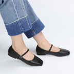 Athmile Mary Jane Shoes Women Ballet Flats Shoes For Women Slip On Comfortable Dressy Adjustable Strap For Work Office Business Casual