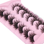 Fox Eye Lashes Wispy Faux Mink Lashes Volume Fairy Cat Eye Lashes That Look Like Extensions Spiky Fake Eyelashes 20Mm Long Lash With Spikes