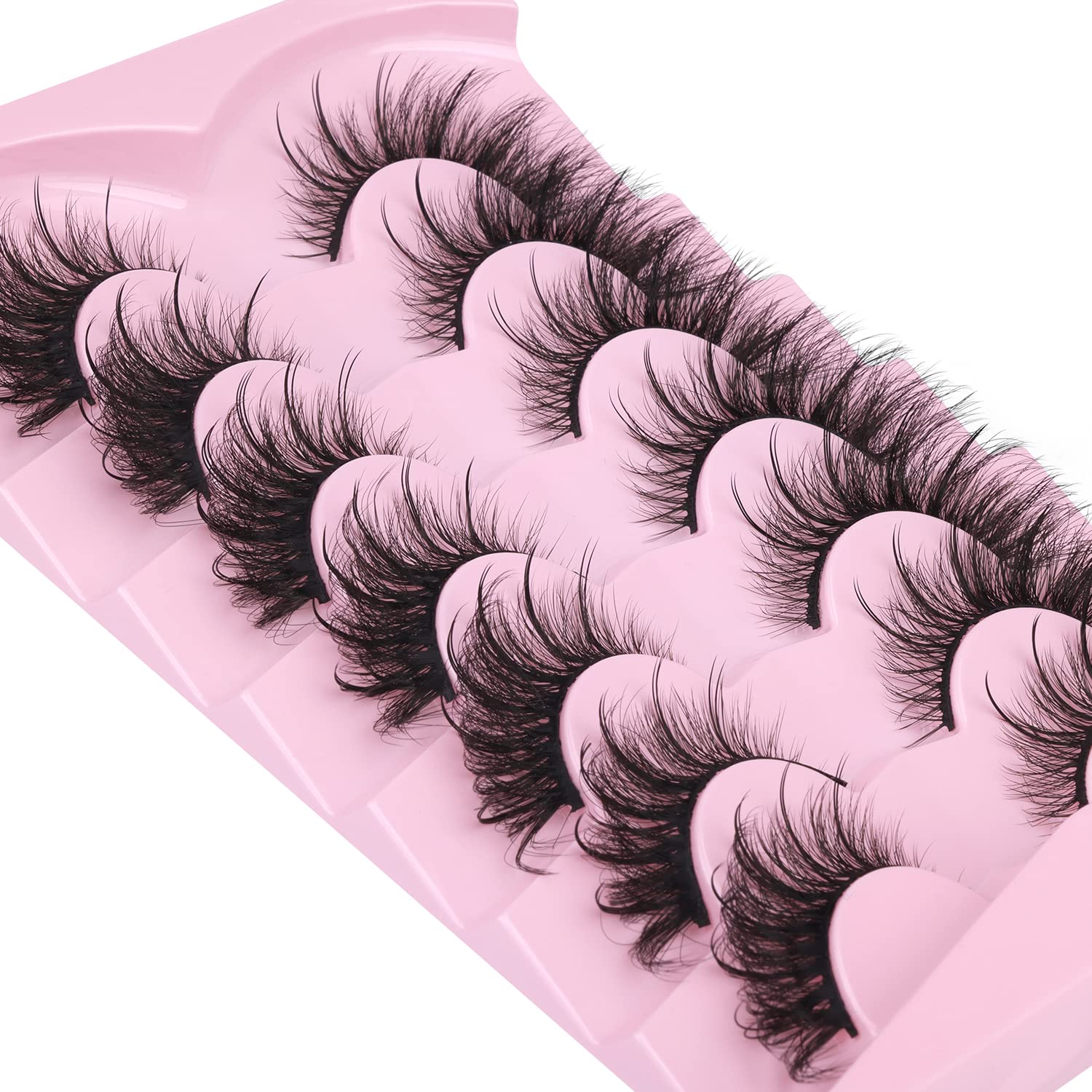Fox Eye Lashes Wispy Faux Mink Lashes Volume Fairy Cat Eye Lashes That Look Like Extensions Spiky Fake Eyelashes 20Mm Long Lash With Spikes
