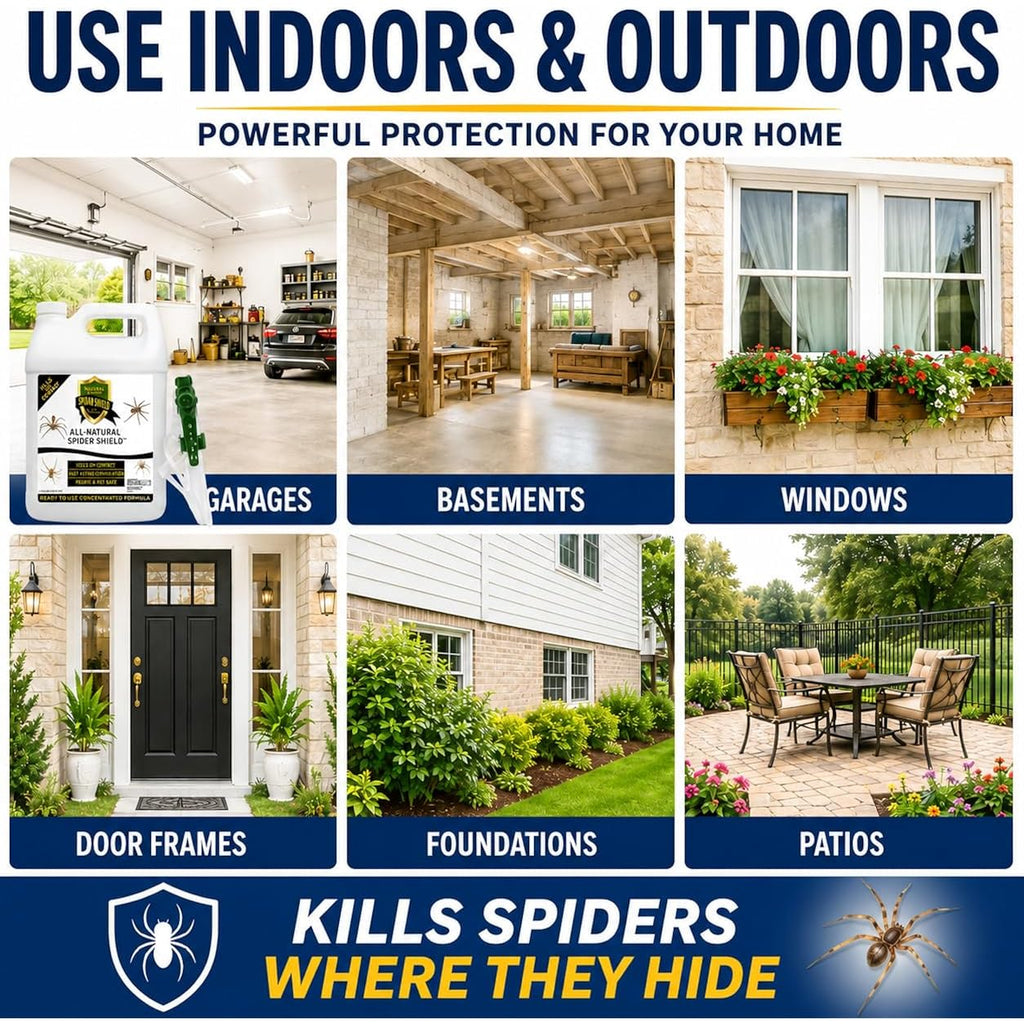 Spider Killer & Repellent Spray - Powerful Peppermint Formulation Kills & Repels All Types Of Spiders And Works Better Than Ultrasonic Gimmicks - 128 Fl Oz Gallon Ready To Use